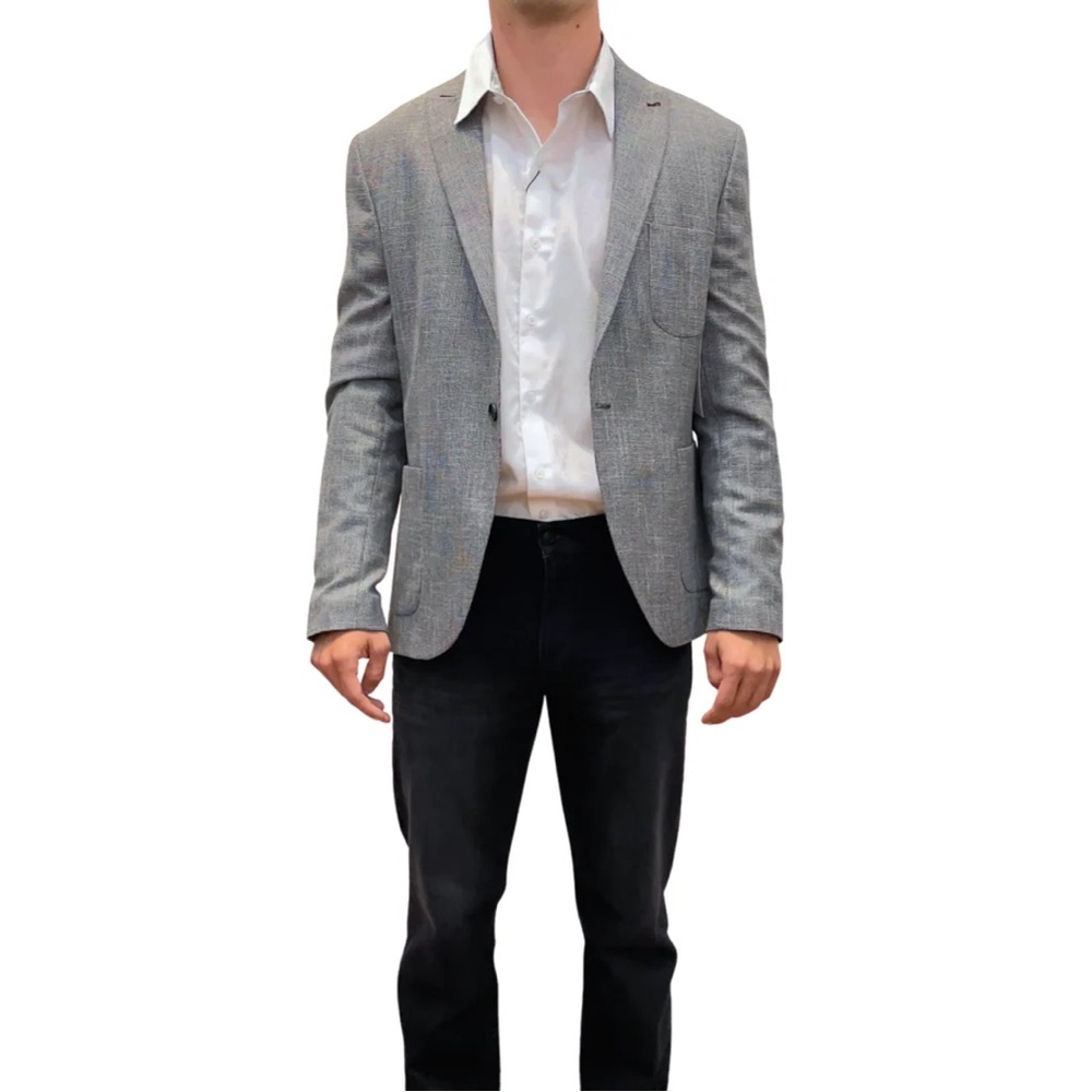 Men's Gray Blazer by Luxe Levels NWT SZ M 38